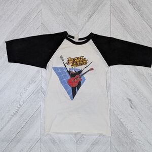 Vintage April Wine 1982 Power Play Tour Raglan Shirt Size XXS